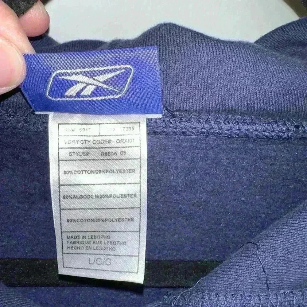 Vintage Reebok Hoodie Denver Broncos Country Navy & Orange L/G Men’s - Picture 8 of 11